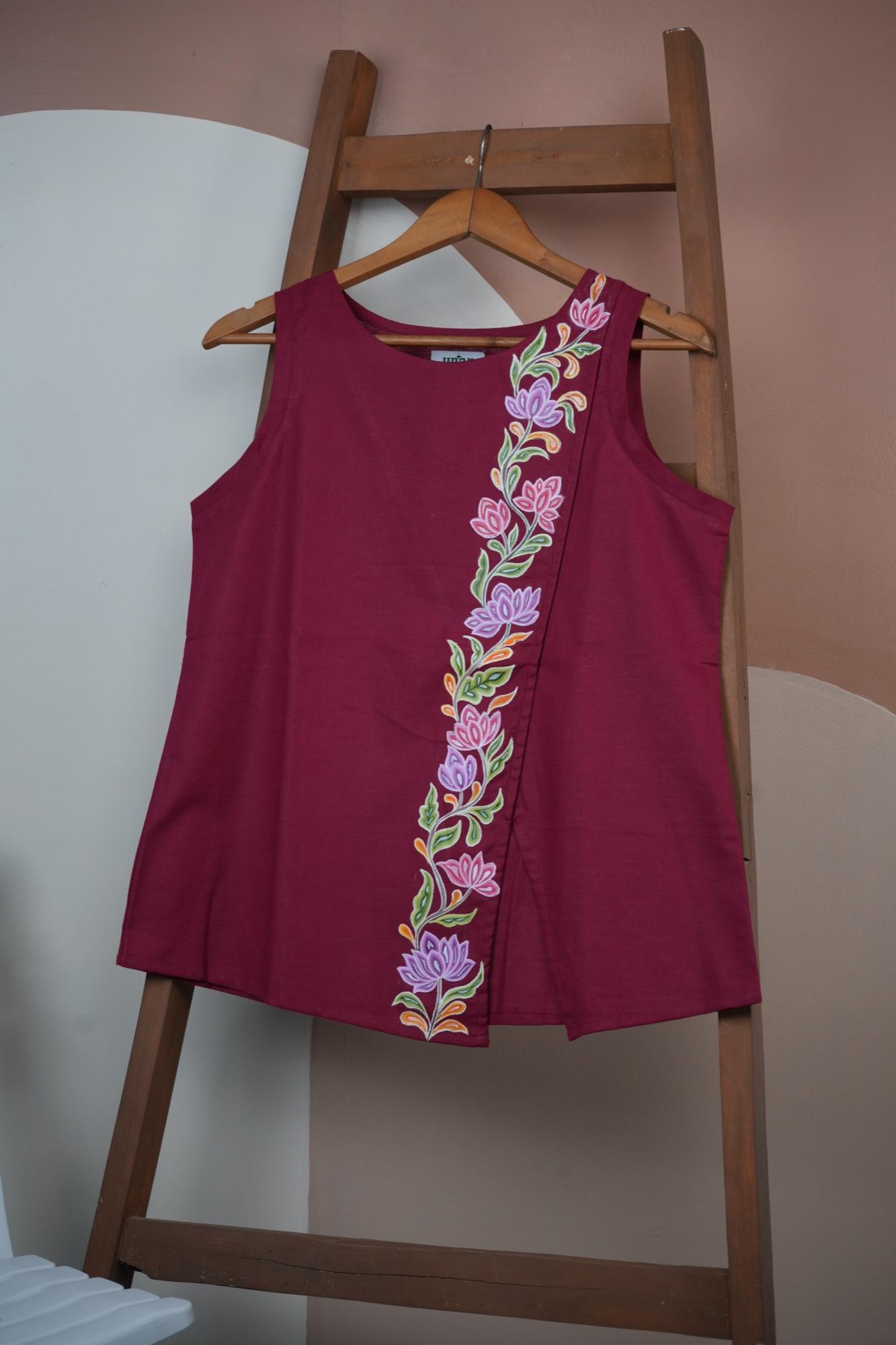 Rosette Trail — Hand-painted Flared Top