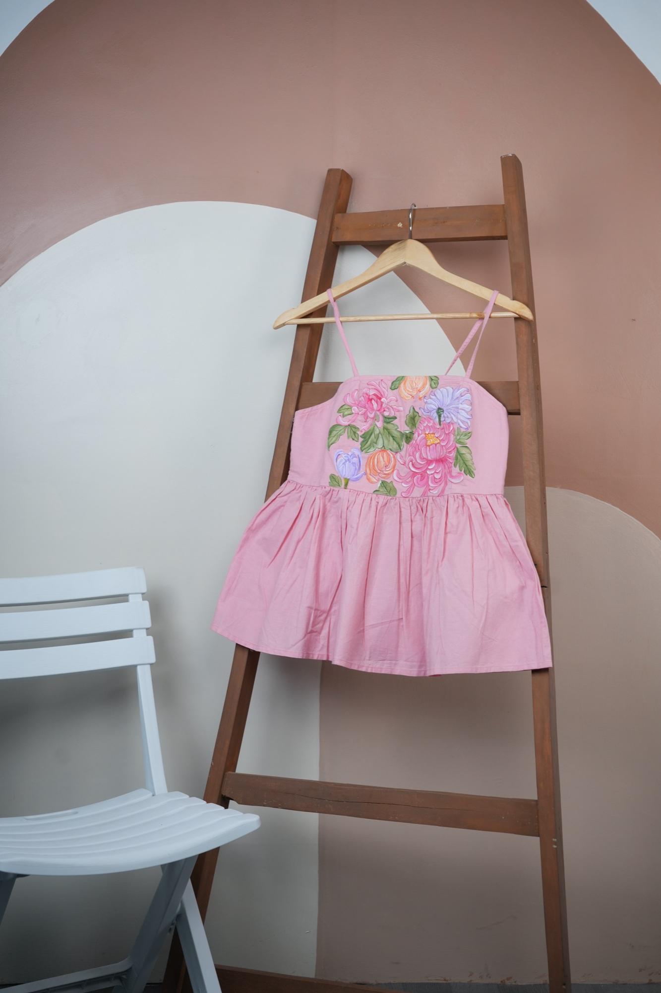 Peony Bouquet — Hand-painted Peplum Top