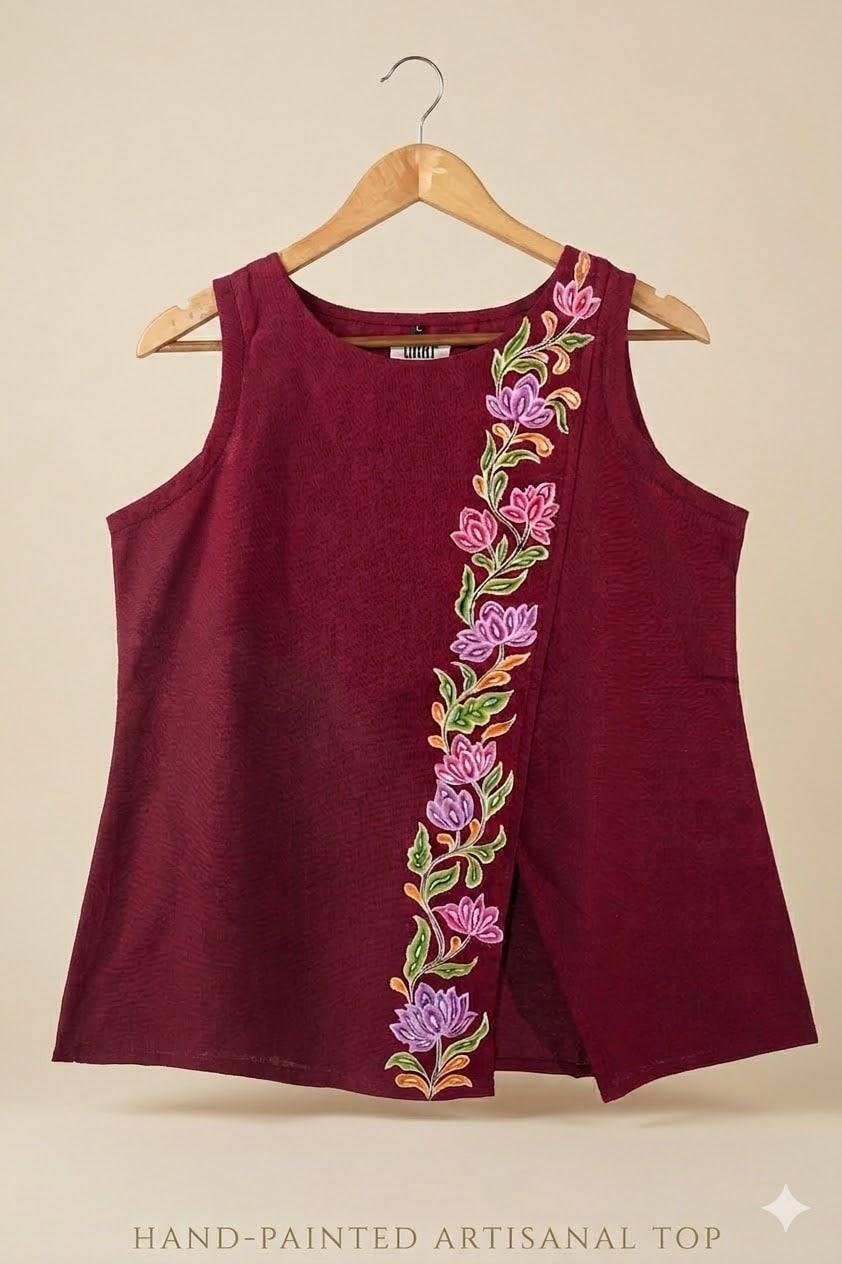 Rosette Trail — Hand-painted Flared Top